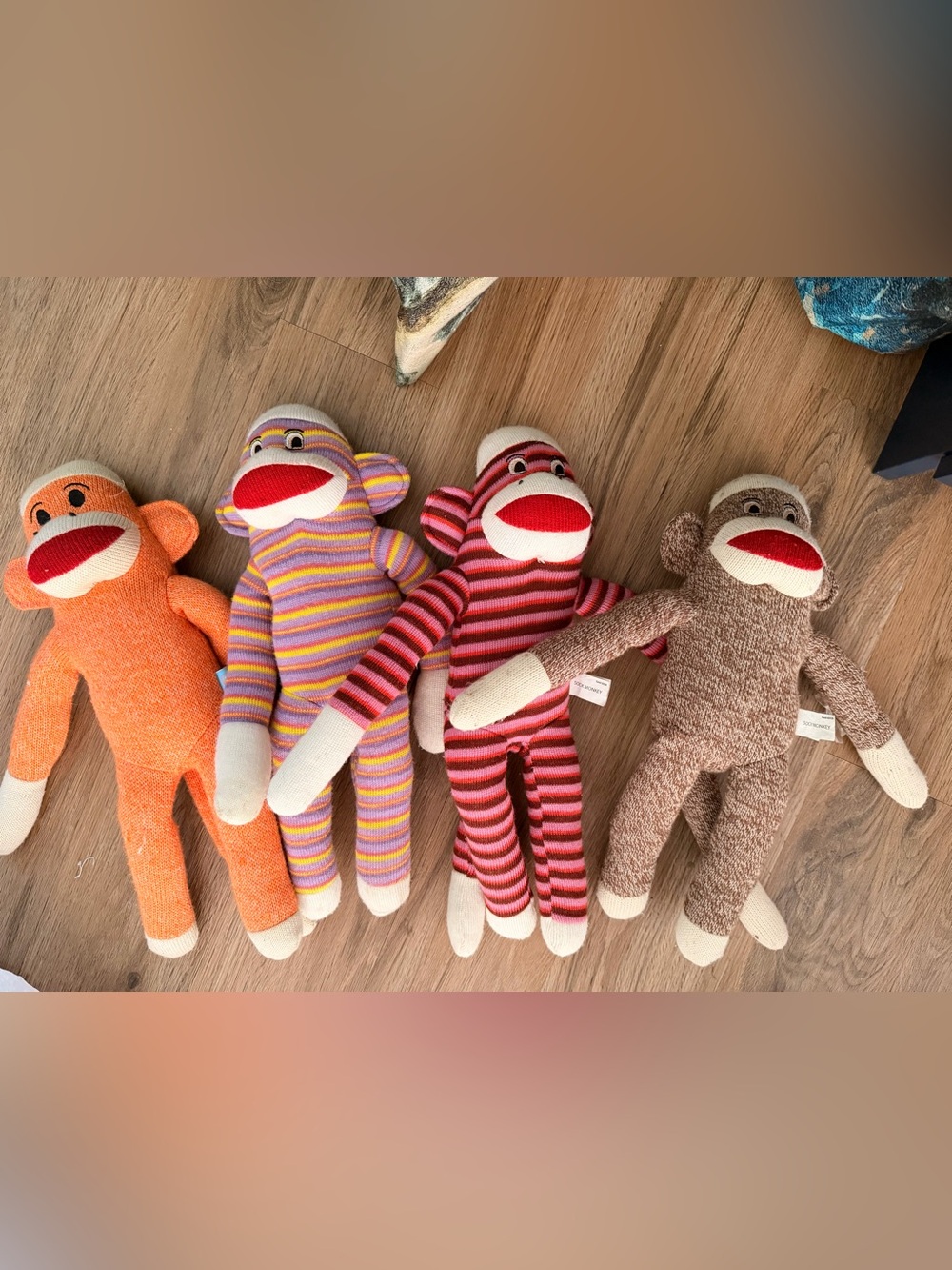 Set of four Sock Monkeys